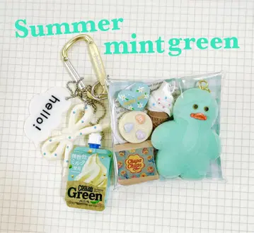가챠 파우치 Summer 민트 그린 아이스크림 스위츠 파우치