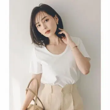 anuans 실크 터치 코튼 U넥 T M 사이즈