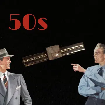 빈티지 넥타이 핀 50s 레트로 로커빌리 대리석 쇼와 시대 수트