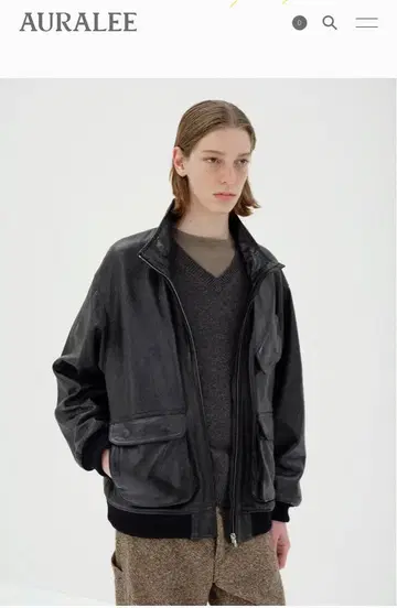AURALEE 25AW LAMB LEATHER ZIP BLOUSON 신상