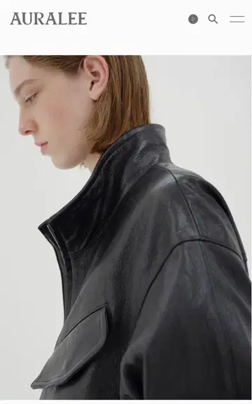 AURALEE 25AW LAMB LEATHER ZIP BLOUSON 신상