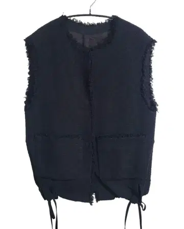 Gypsohila 2 Ribbon Tweed Gillet 프리 사이즈