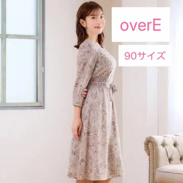 overE 오버이 플라워 셔링 원피스 핑크 90