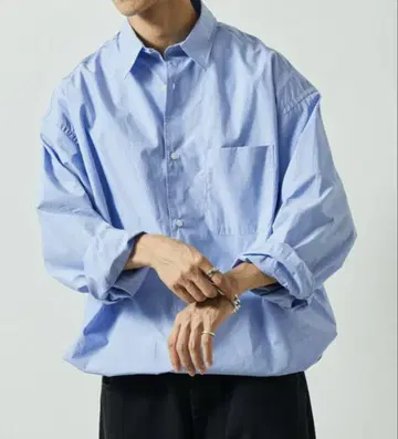 프릭스스토어 스핀들 셔츠 색스 블루 드로 코드 와이드