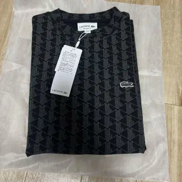 LACOSTE 기하학 패턴 티셔츠 L 사이즈