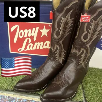 Tony Lama 웨스턴 부츠 US8 브라운