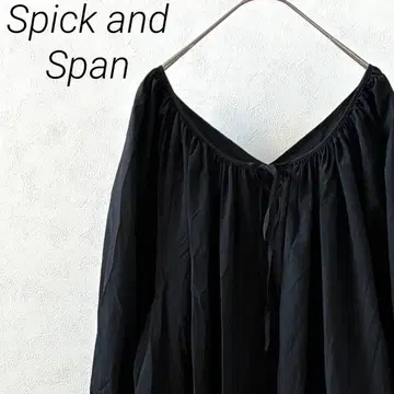 Spick and Span 롱 원피스 볼륨 소매 오분 소매 포켓 포함
