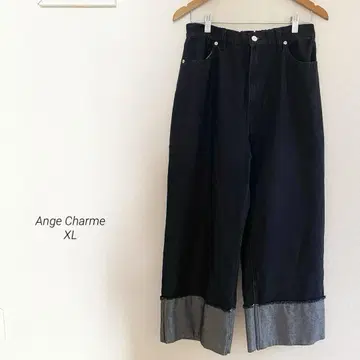 Ange Charme 롤업 와이드 데님 5709
