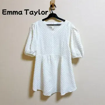 Emma Taylor 이지케어 페플럼 자카드 블라우스