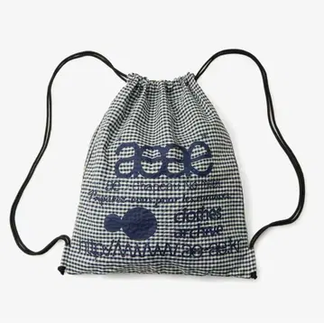 aeae WEB LOGO CHECK GYM SACK [BLUE]