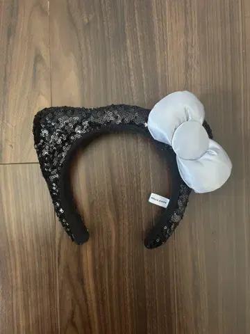 스팽글 블랙 캐릭터 머리띠