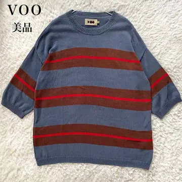 VOO 보 썸머 니트 5부 소매 보더 새상품급