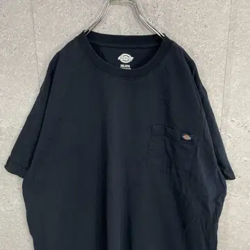 디키즈 가슴 포켓 자수 로고 네이비 빅 사이즈 티셔츠 2XL