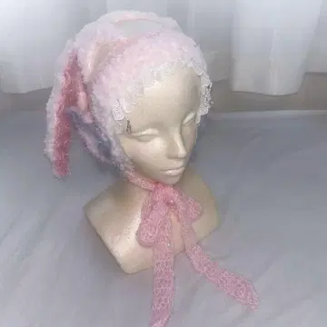토끼 귀 니트 모자 별 토끼 신