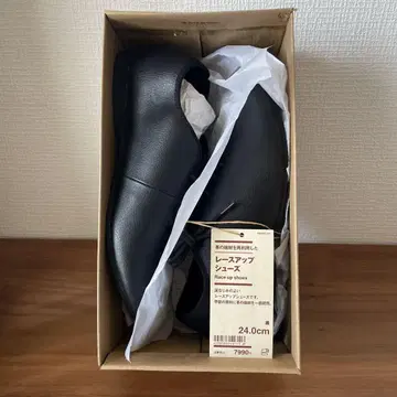 무인양품 레이스업 슈즈 23~24.0cm 블랙