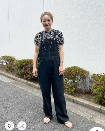 시너리 데님 오버롤