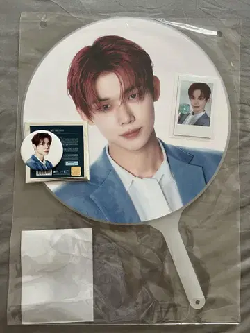 TXT 영준 YEONJUN 부채 캔뱃지 인스턴트 사진