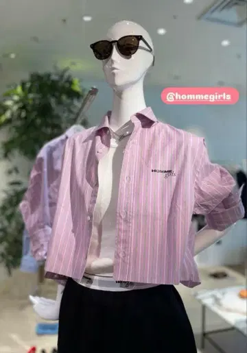 Hommegirls 론 헤르만 별주 오므 걸 크롭 셔츠