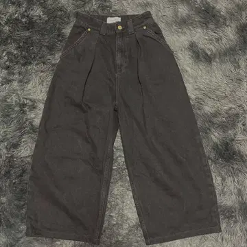톰 우드 바네사 블랙 와이드 데님 와이드 팬츠 여성용 블랙