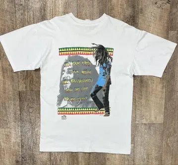 90년대 BOB MARLEY 'EXODUS' 양면 프린트 티셔츠