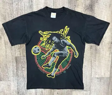 90년대 BOB MARLEY 양면 프린트 싱글 스티치 반팔 티셔츠