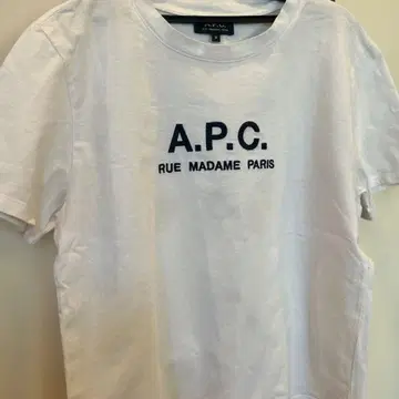 A.P.C. 로고 화이트 티셔츠 M