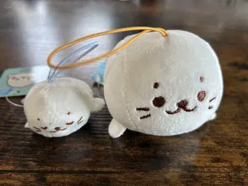 시로탄 봉제 인형 스트랩 2개 세트