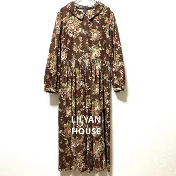 LILYAN HOUSE 꽃무늬 긴팔 플레어 원피스 24A446