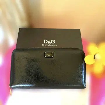 새상품급 D & G 돌체&가바나 라운드 지퍼 장지갑 가죽