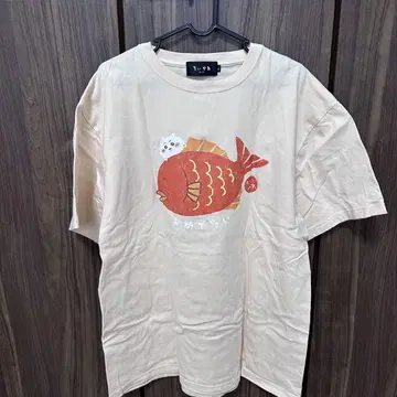 치이카와 모구모구 본점 가와고에점 한정판 티셔츠 오메데타이 내추럴 XL