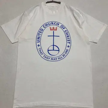 90s United Church Of Christ 프린트 티셔츠