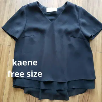 [ kaene 카엔 ] 쉬폰 V넥 상의 블라우스 블랙