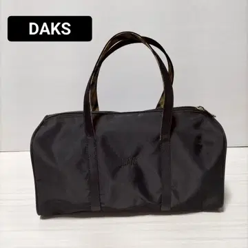 DAKS 미니 보스턴 백 가로형 보스턴 블랙 체크