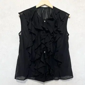 저널 스탠다드 레사주 프릴 셔츠 블라우스 슬리브리스 면