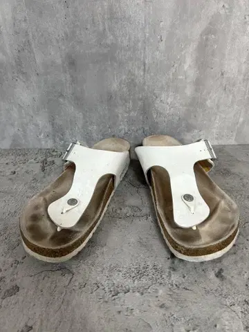 BIRKENSTOCK Gizeh 기제 비르코플로어 화이트 버켄