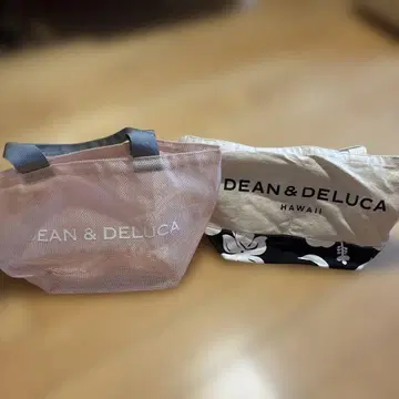 DEAN & DELUCA 에코백 핑크 메쉬