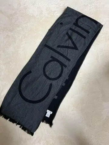 캘빈클라인 머플러 그레이 로고
