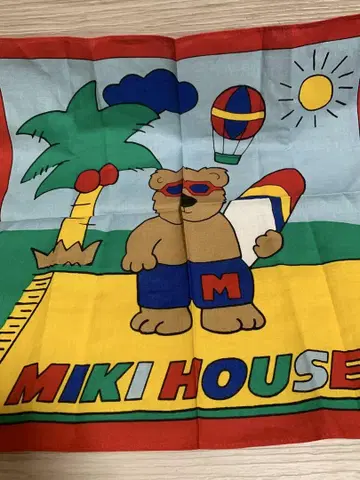 [미사용] 1980년대 mikiHOUSE 손수건 쇼와 레트로 미키하우스