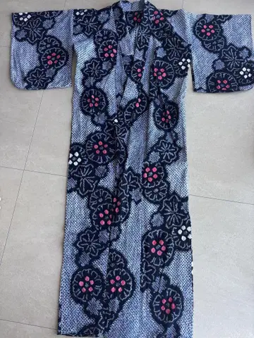 아리마츠 시보리 꽃 네이비 컬러 새상품급