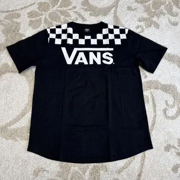VANS 반스 블록 체크 오버 사이즈 티셔츠 L 블랙