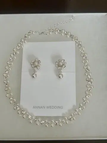 ANNAN WEDDING 목걸이와 귀찌 세트