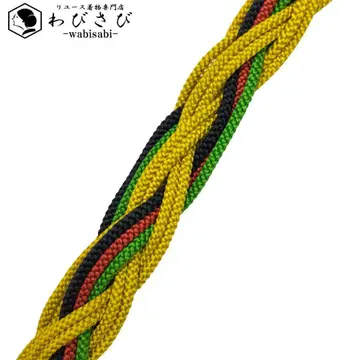 일본 정통의상 소품 허리띠 순수 실크 끈 가라시색 C-5966