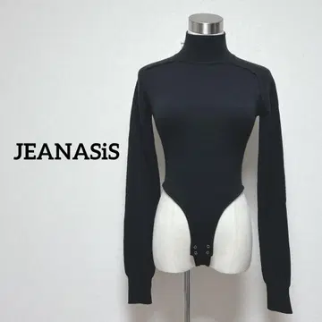 JEANASIS 지나시스 바디수트 블랙 검정 니트 하이넥
