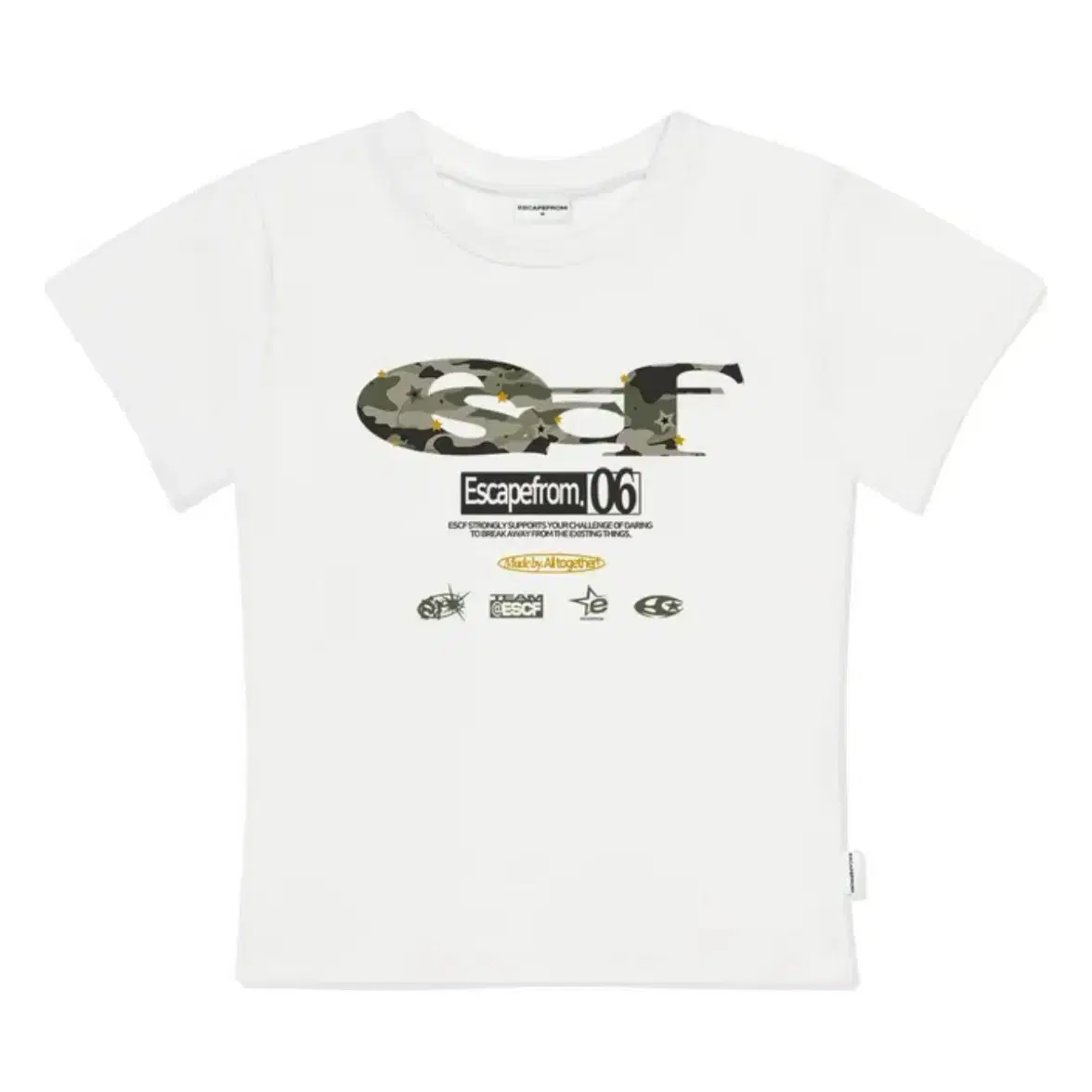 Escapefrom escf Logo Collage Print Oversized Short Sleeve T