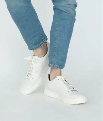 클락스 앙코스타 레이스 화이트 가죽 미사용 새상품 7 25cm