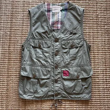 Rugby Ralph Lauren 올리브 그린 낚시용 조끼 XS