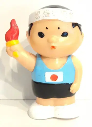 이와테 은행 저금통 간짱 이와테 국체 축 성화 가슴에 일장기 100mm