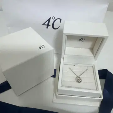 4C 실버 드롭형 목걸이