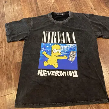 미사용 새상품 NIRVANA Bart Simpson T L 빈티지