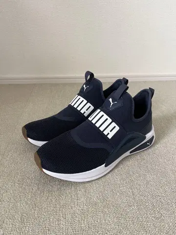 PUMA 네이비 슬립온 스니커즈, 27cm